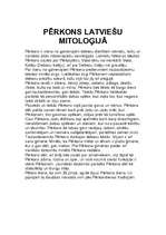 Referāts 'Latviešu mitoloģiskā būtne - Pērkons', 3.