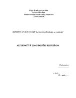 Referāts 'Juridiskā konfliktoloģija un mediācija - alternatīvā domstarpību risināšana', 1.