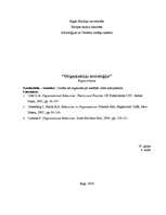 Konspekts 'Organizāciju socioloģija: cilvēks kā organizācijas iekšējās vides komponents', 1.