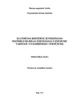 Referāts 'Ilgtspējas kritēriju ievērošanas nozīmīgums Rīgas ēdināšanas uzņēmumu vadītāju u', 1.