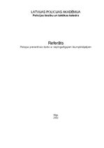 Referāts 'Policijas preventīvais darbs ar nepilngadīgajiem likumpārkāpējiem', 1.
