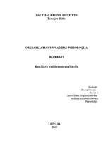 Referāts 'Konfliktu vadīšana organizācijā', 1.