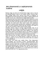 Eseja 'Man pieņemamais un nepieņemamais budisma reliģijā', 1.