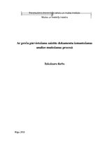 Diplomdarbs 'Ar preču pārvietošanu saistīto dokumentu izmantošanas analīze muitošanas procesā', 1.