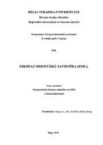 Konspekts 'Eiropas Monetārā savienība', 1.