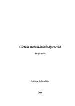 Referāts 'Cietušā statuss kriminālprocesā', 1.