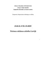 Diplomdarbs 'Tūrisma reklāmas attīstība Latvijā', 1.