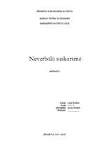 Referāts 'Neverbālā saskarsme', 1.