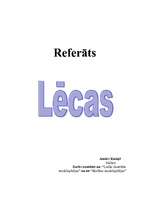 Referāts 'Lēcas', 1.