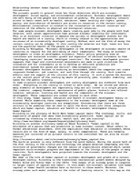 Eseja 'Relationship between Human Capital, Education, Health and the Economic Developme', 1.