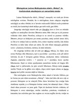 Eseja 'Mitologēmas Laimas Muktupāvelas stāstā "Meteņi", to tradicionālais skaidrojums u', 1.