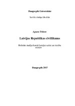 Referāts 'Latvijas Republikas civillikums', 1.