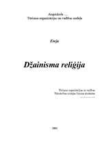 Eseja 'Džainisma reliģija', 1.