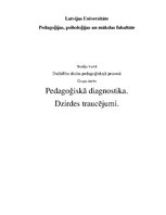 Referāts 'Pedagoģiskā diagnostika. Dzirdes traucējumi', 1.