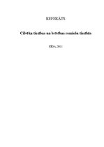 Referāts 'Cilvēka tiesības un brīvības romiešu tiesībās', 1.