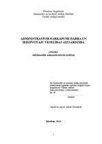 Referāts 'Administratīvie pārkāpumi darba un iedzīvotāju veselības aizsardzībā', 1.