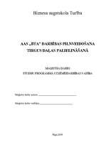 Diplomdarbs 'AAS BTA darbības pilnveidošana tirgus daļas palielināšanā', 1.