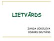 Prezentācija 'Lietvārds', 1.
