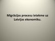 Prezentācija 'Migrācijas procesu ietekme uz Latvijas ekonomiku', 1.