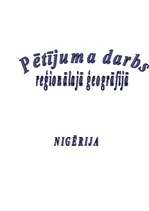 Referāts 'Nigērija', 1.
