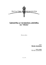 Biznesa plāns 'SIA "Vīksna"', 8.