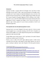 Eseja 'Common Agriculture Policy in Latvia', 1.