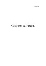 Konspekts 'Tūrisma plāns. Turcija', 1.