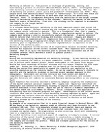 Eseja 'Defining Marketing', 1.