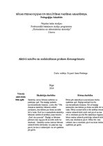 Prakses atskaite 'Aktīvā mācību un audzināšanas prakses dienasgrāmata', 1.