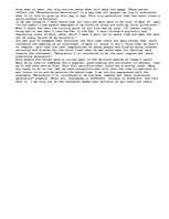 Eseja 'A Generation Set Aside', 2.