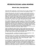 Konspekts 'Alberts Bels "Saucēja balss"', 1.