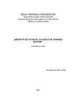 Referāts 'Iedzīvotāju uzskatu par nodokļu sistēmu analīze', 1.