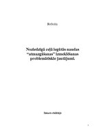 Referāts 'Noziedzīgā ceļā iegūtās naudas "atmazgāšanas" izmeklēšanas problemātiskie jautāj', 1.