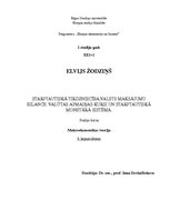 Konspekts 'Starptautiskā tirdzniecība, valsts maksājumu bilance', 1.
