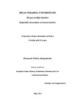 Eseja 'European Union Enlargements', 1.