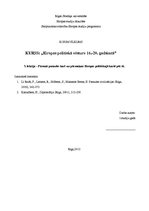 Konspekts 'Pirmais pasaules karš un pārmaiņas Eiropas politiskajā kartē pēc tā', 1.
