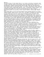 Eseja 'Child Sexual Abuse - Prevalent and Destructive', 1.