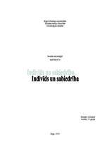 Referāts 'Indivīds un sabiedrība', 1.