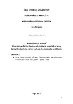 Konspekts 'Masu komunikācija: jēdziens, pirmsākumi un attīstība', 1.