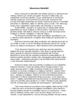 Konspekts 'Klasicisms literatūrā', 1.