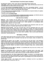Konspekts 'Diplomātiskās un konsulārās tiesības', 1.