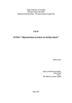 Eseja 'Diplomātiskais protokols kā starpvalstu attiecību veidošanas instruments', 1.