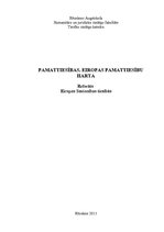 Referāts 'Pamattiesības. Eiropas Savienības pamattiesību harta', 1.