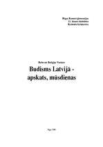 Referāts 'Budisms Latvijā - apskats', 1.
