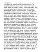 Eseja 'Affirmative Action', 1.