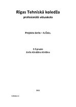 Konspekts 'Aleksandra Čaka darbu izpēte', 1.