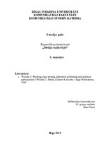 Konspekts 'Vidusšķiras žurnālistika', 1.