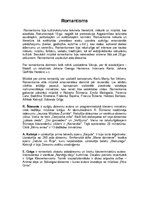 Konspekts 'Romantisms', 1.