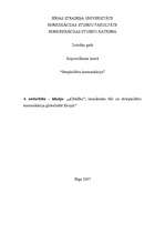 Eseja 'Citādība, ienaidnieka tēls un starpkultūru komunikācija globalizētā Eiropā', 1.