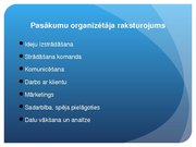 Konspekts 'Tūrisma un viesmīlības nozares pasākumu un konferenču organizēšanas sektora raks', 17.